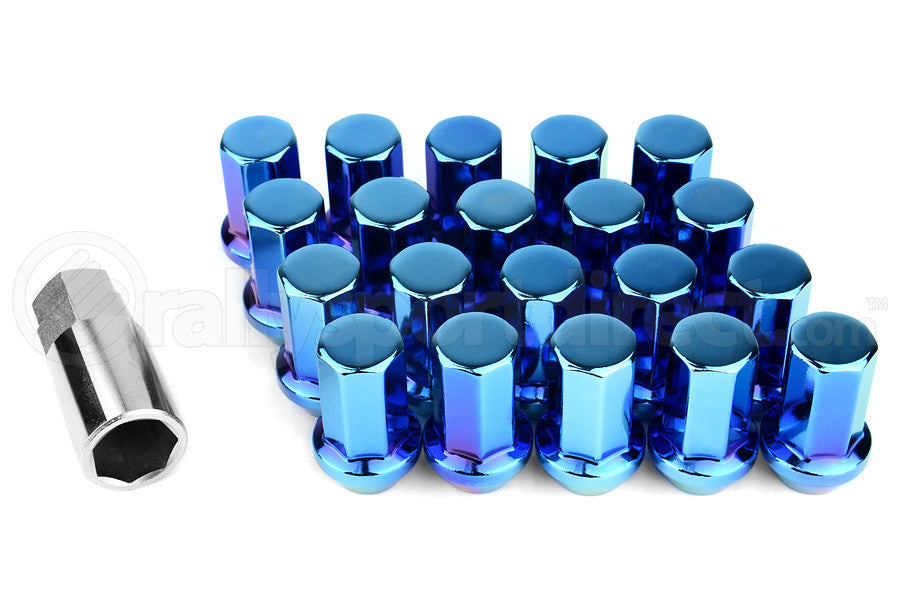 Project Kics 12X1.50 Titanium Blue Caliber Lug Nut - eliteracefab.com