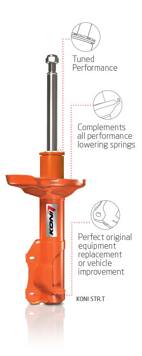 Koni STR.T (Orange) Shock 97-99 Acura 2.2 CL - Left Front - eliteracefab.com