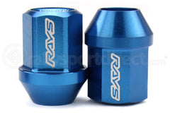 Rays L32 Dura-Nuts Straight Type Lug & Wheel Lock Set - 12x1.25 / Blue