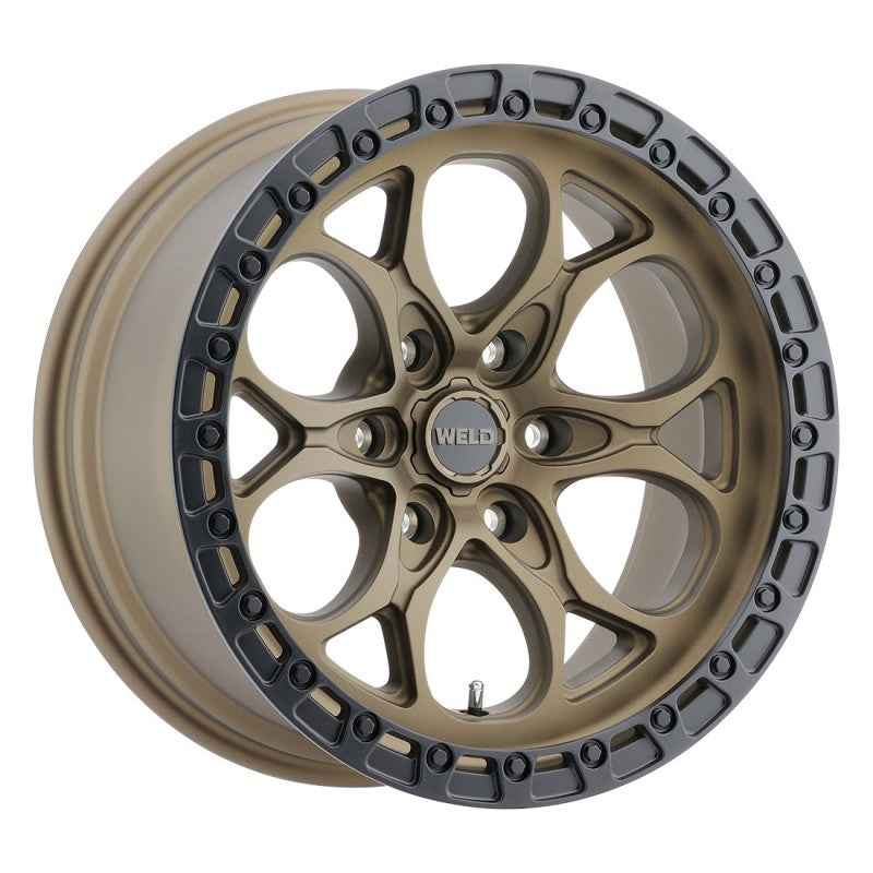 Weld W106 20X10 Ledge 6X139.7 ET-18 BS4.75 Satin Bronze / Black Ring 106.1 Weld