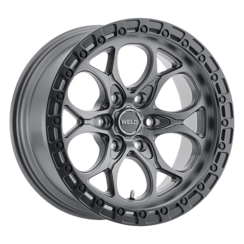 Weld W107 20X9 Ledge 6X139.7 ET20 BS5.75 Satin Gun / Black Ring 106.1 - eliteracefab.com