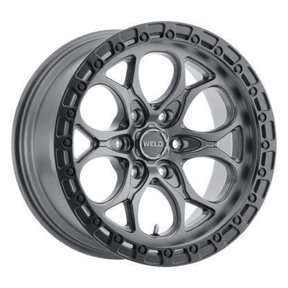 Weld W107 20X9 Ledge 6X139.7 ET20 BS5.75 Satin Gun / Black Ring 106.1 - eliteracefab.com