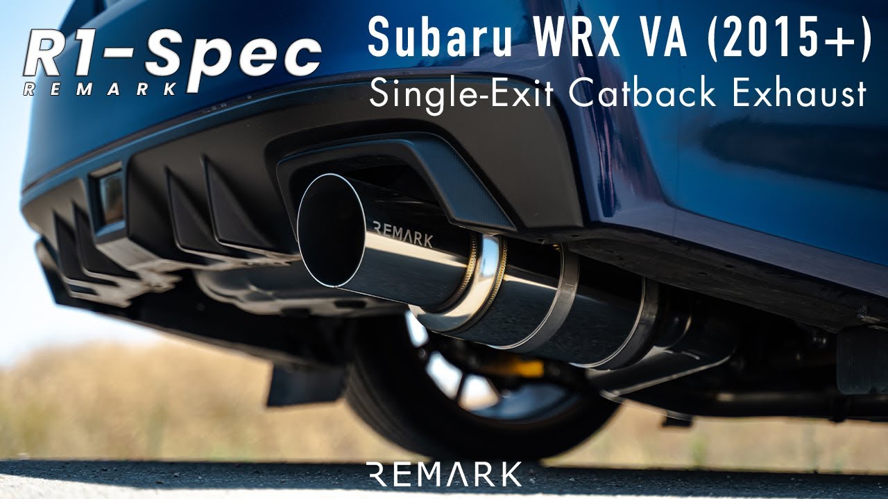 Remark 2015+ Subaru WRX/STI (VA) R1-Spec Single-Exit Cat-Back Exhaust w/ Titanium Muffler - eliteracefab.com