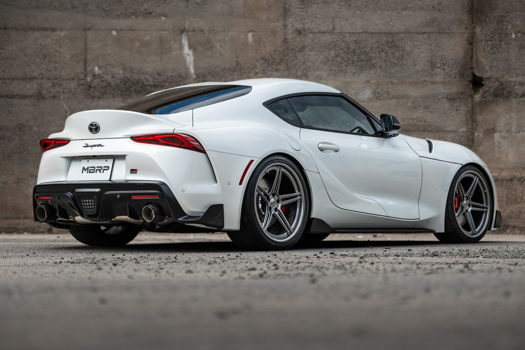 MBRP 2020+ Toyota Supra 3.0L 3in Catback Dual Rear Carbon Fiber Tips - T304 - eliteracefab.com