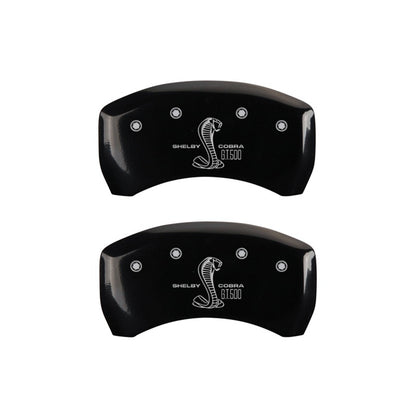 MGP Black Rear Brake Caliper Covers for 2005-2014 Ford Mustang - 10010RGT5BK