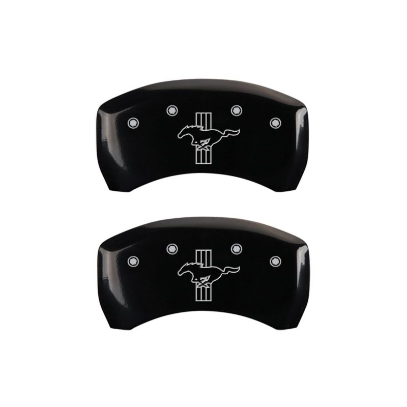 MGP Black Rear Brake Caliper Covers for 2005-2014 Ford Mustang - 10010RGT5BK