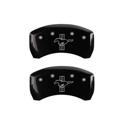 MGP Black Rear Brake Caliper Covers for 2005-2014 Ford Mustang - 10010RGT5BK