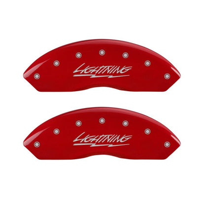 MGP Red Lightning Brake Caliper Covers for 1999-2004 Ford F-150 Lightning - 10021SLTGRD