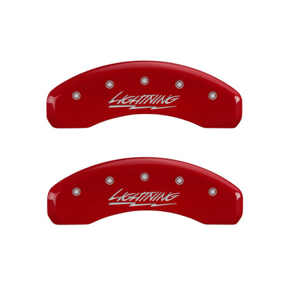 MGP Red Lightning Brake Caliper Covers for 1999-2004 Ford F-150 Lightning - 10021SLTGRD