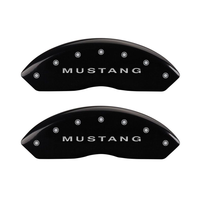 MGP Black Brake Caliper Covers for 2005-2009 Ford Mustang S197 - 10197SMG2BK