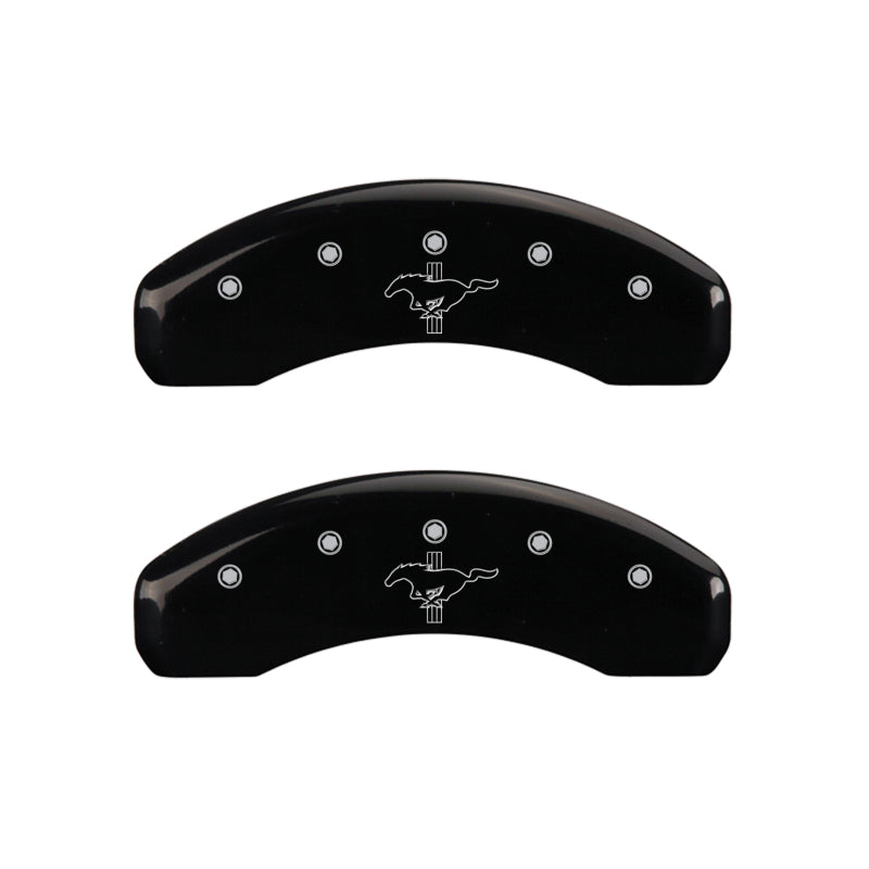 MGP Black Brake Caliper Covers for 2015-2023 Ford Mustang EcoBoost & V6 - 10202SMB2BK