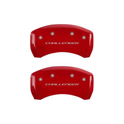 MGP Red Block Challenger Brake Caliper Covers for 2011-2023 Dodge Challenger & Charger - 12181SCLBRD