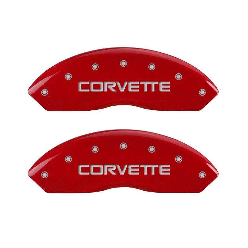MGP Red Brake Caliper Covers for 1988-1996 Chevrolet Corvette C4 - 13013SCV4RD