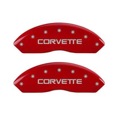 MGP Red Brake Caliper Covers for 1988-1996 Chevrolet Corvette C4 - 13013SCV4RD