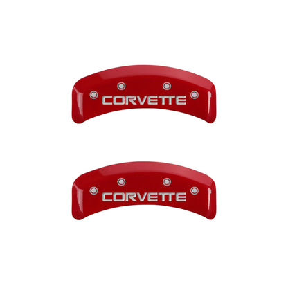 MGP Red Brake Caliper Covers for 1988-1996 Chevrolet Corvette C4 - 13013SCV4RD