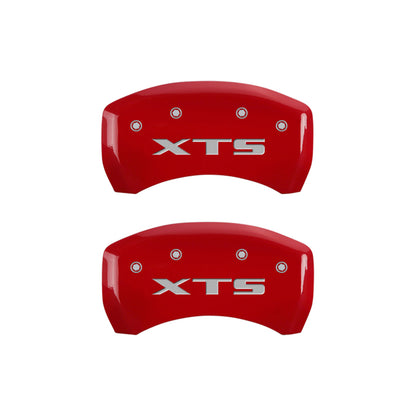 MGP Red Brake Caliper Covers for 2013-2019 Cadillac XTS - 35008SXTSRD