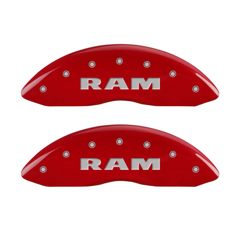 MGP Red Brake Caliper Covers for 2011-2024 Ram 1500 & 1500 Classic - 55001SRAMRD