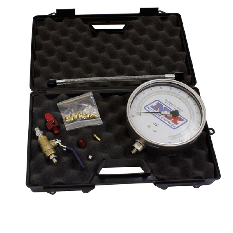 Nitrous Express Master Flo-Check Pro (6 Certified Gauge & Molded Case), part 15529