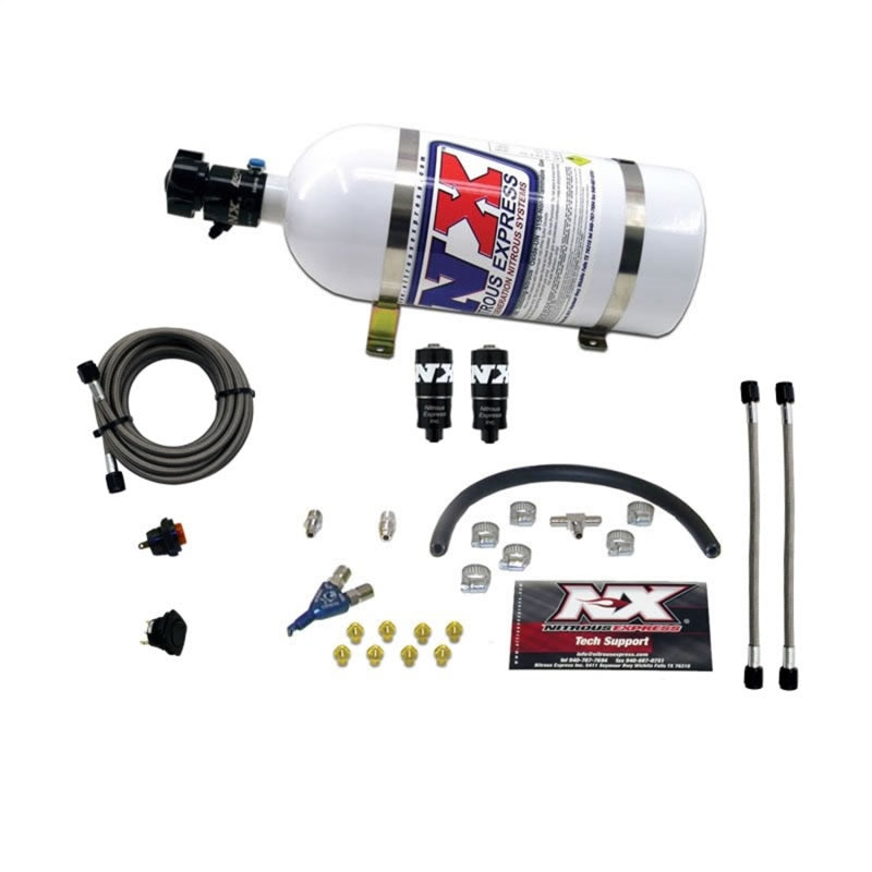 Nitrous Express Hitman EFI Single Nozzle Piranha System (35-50-75 HP ) w/ 10 lb Bottle - 20001-10