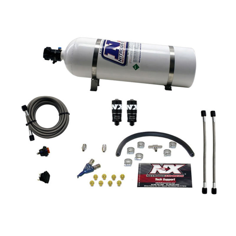 Nitrous Express Hitman EFI Single Nozzle Piranha System (35-50-75 HP ) w/ 15 lb Bottle - 20001-15