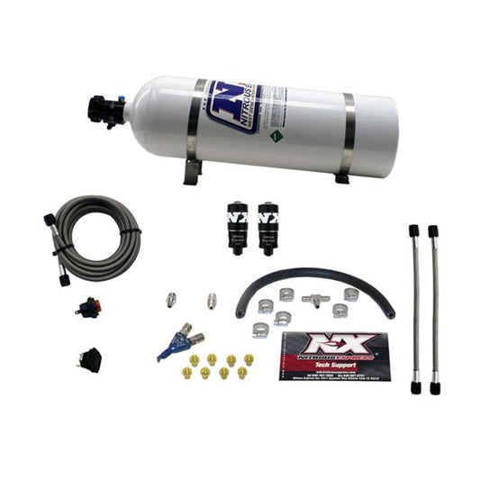 Nitrous Express Hitman EFI Single Nozzle Piranha System (35-50-75 HP ) w/ 15 lb Bottle - 20001-15