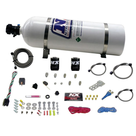Nitrous Express GM EFI Race (100-150-200-250 HP) Single Nozzle w/ 15 lb Bottle - 20118-15