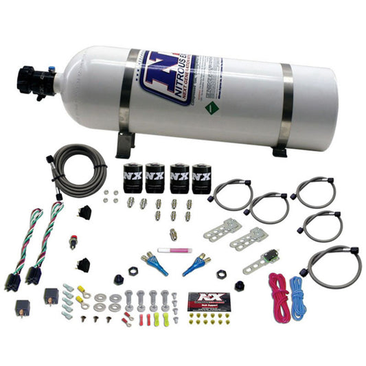 Nitrous Express Ford EFI Dual Stage (50-75-100-150 HP X 2) w/ 15 lb Bottle - 20124-15