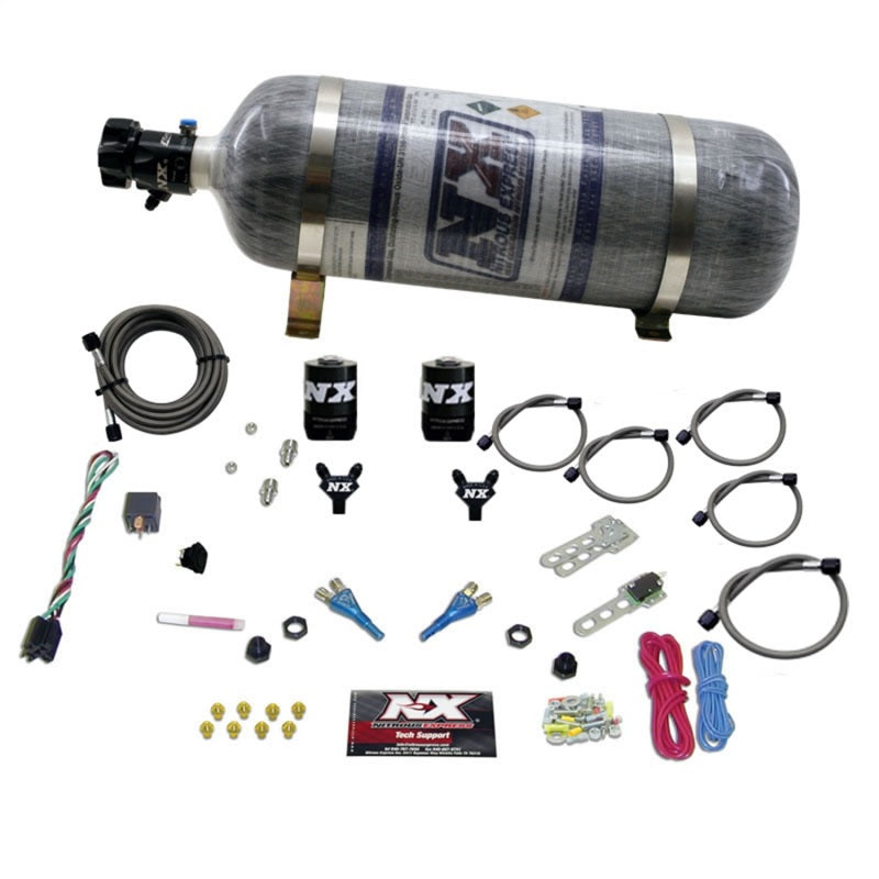 Nitrous Express Dodge 92- 95 TBI (50-75-100-125 HP) Dual Nozzle w/ Composite Bottle - 20213-12