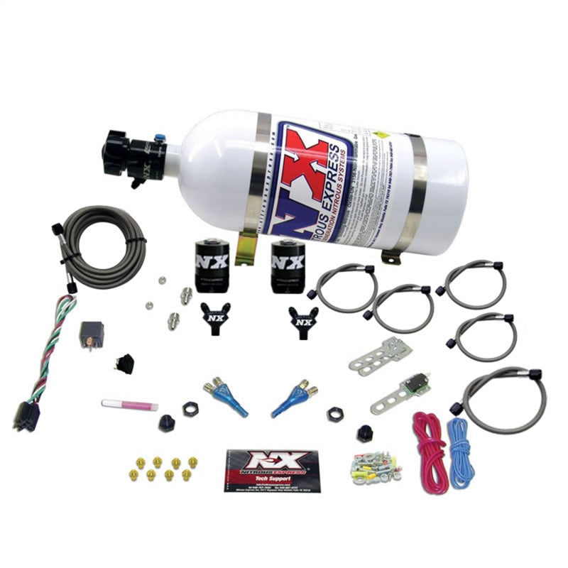 Nitrous Express Dodge EFI Full Race (100-150-200-300 HP) Dual Nozzle w/ 10 lb Bottle - 20315-10