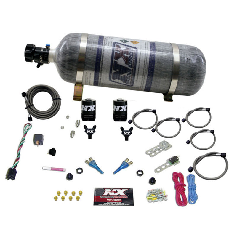 Nitrous Express Dodge EFI Full Race (100-150-200-300 HP) Dual Nozzle w/ Composite Bottle - 20315-12