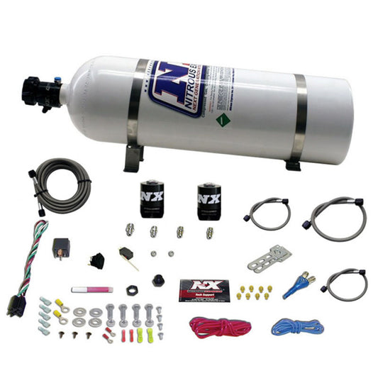 Nitrous Express Dodge EFI Race (100-150-200-250 HP) Single Nozzle w/ 15 lb Bottle - 20316-15