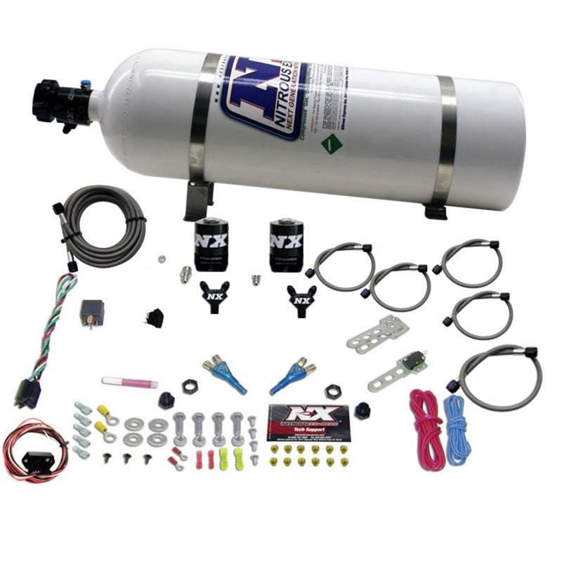 Nitrous Express Nissan / Infinity Dual Nozzle (35-150 HP) W/ 15 lb Bottle, part 20716-15
