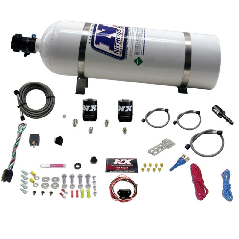 Nitrous Express Hemi & Srt8 Single Nozzle Fly-By-Wire Sys (35-150 HP) W/ 15 lb Bottle, part 20918-15
