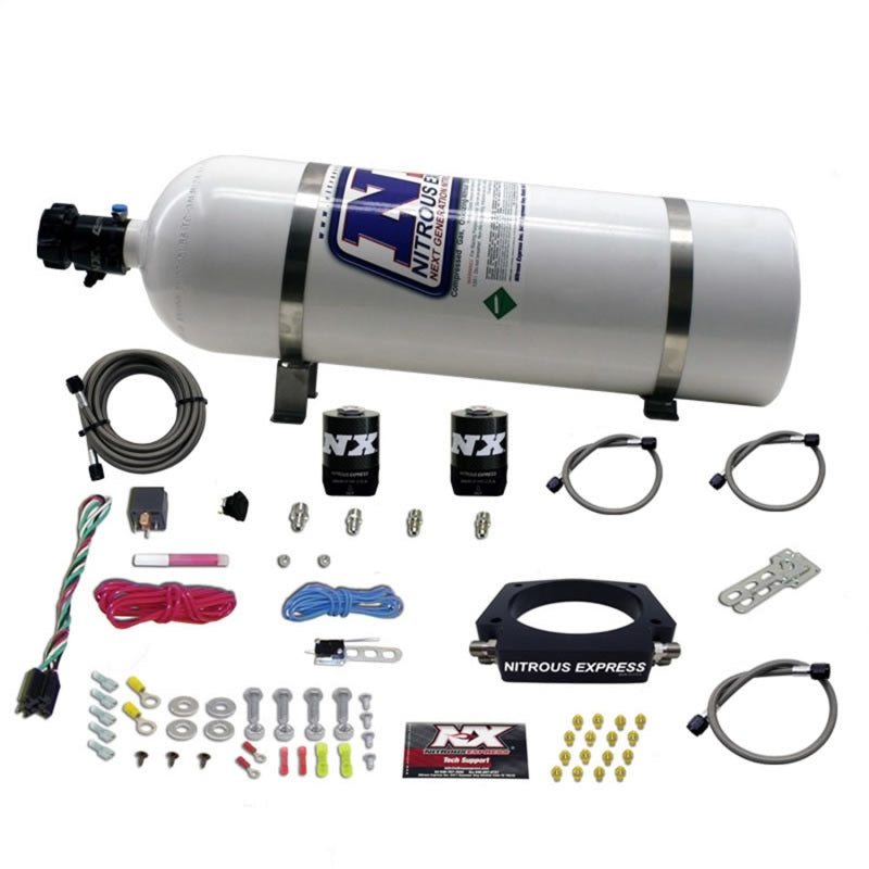 Nitrous Express Ls 90Mm Plate System (50-400 HP) W/ 15 lb Bottle, part 20934-15