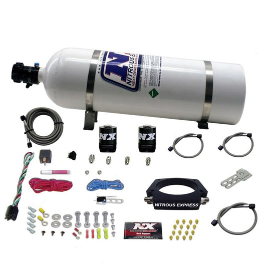 Nitrous Express Ls 90Mm Plate System (50-400 HP) W/ 15 lb Bottle - 20934-15