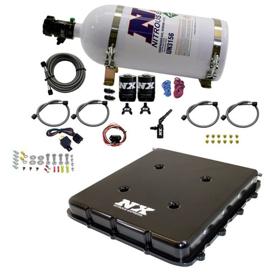 Nitrous Express Nitrous System w/ Billet LT4 Supercharger Lid w/ 10 lb bottle - 20939-10