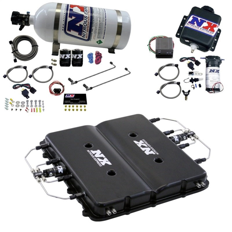 Nitrous Express Nitrous & Water Methanol System with Billet LT4 Supercharger Lid - 20939BMF-00