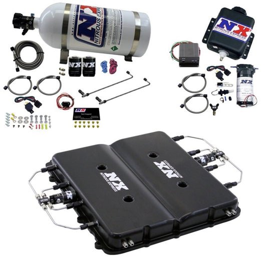 Nitrous Express Nitrous & Water Methanol System withBillet LT4 Supercharger Lid - 20939BMF-10