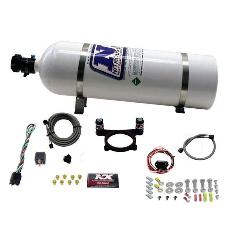 Nitrous Express 5.0L Coyote and 7.3L Godzilla Plate System(50-200 HP) w/ 15 lb BOTTLE, part 20948-15