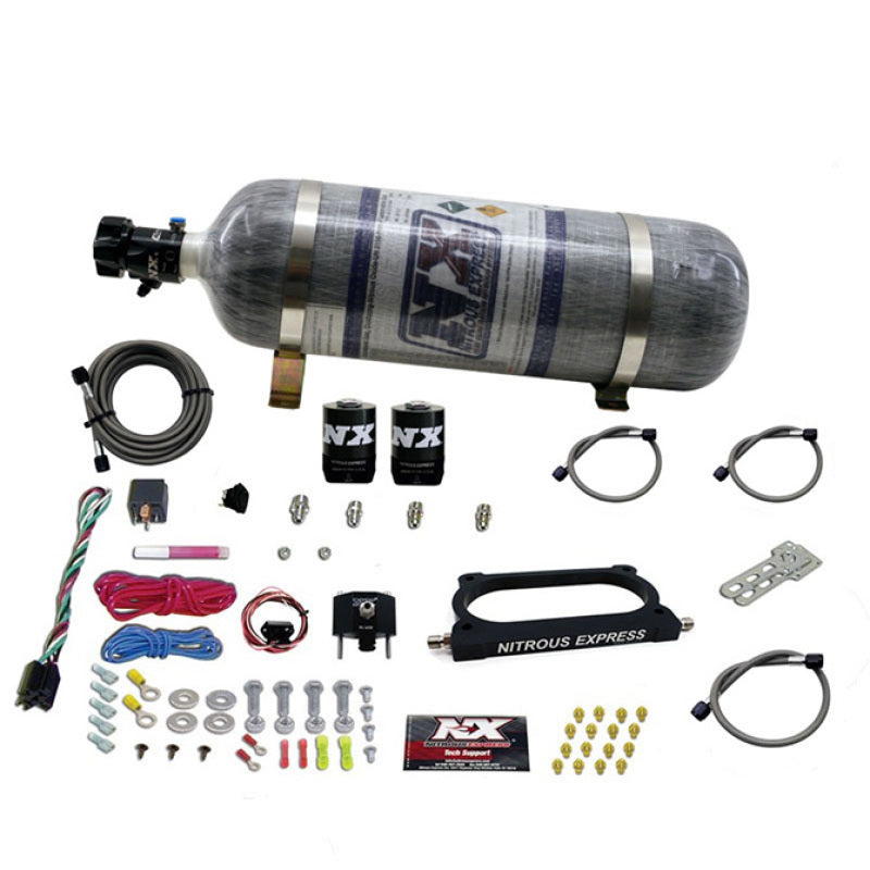 Nitrous Express Gt500 Nitrous Plate System (50-250 HP) w/ Composite Bottle - 20949-12