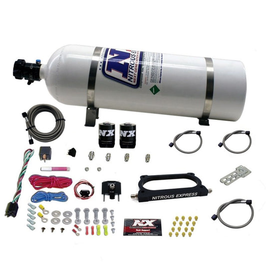 Nitrous Express Gt500 Nitrous Plate System (50-250 HP) w/ 15 lb Bottle - 20949-15