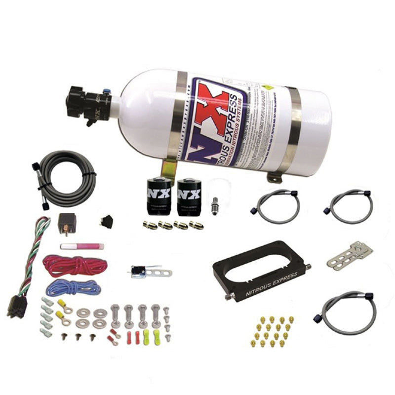 Nitrous Express Ford 4 Valve Nitrous Plate System (50-300 HP) w/ 10 lb Bottle, part 20950-10