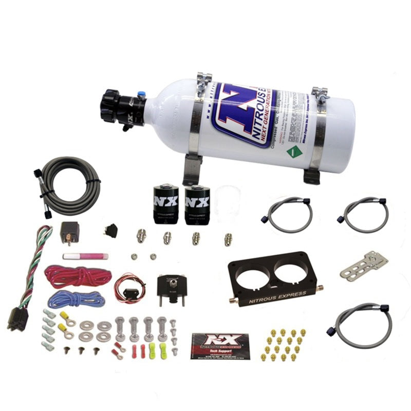 Nitrous Express Ford 4 Valve Nitrous Plate System (50-300 HP) w/ 5 lb Bottle (Stock Tb), part 20950D-05