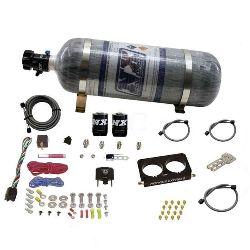Nitrous Express Ford 4 Valve Nitrous Plate System w/ Composite Bottle, part 20950D-12