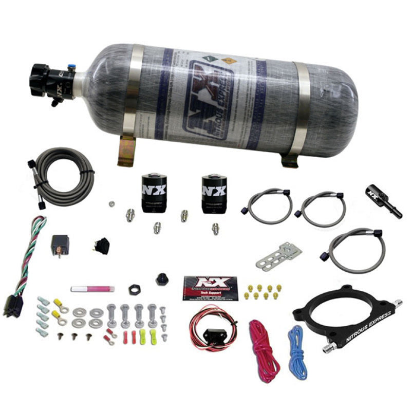 Nitrous Express 5.0L Coyote and 7.3L Godzilla Plate System(50-250 HP) W/ 12 lb BOTTLE, part 20951-12