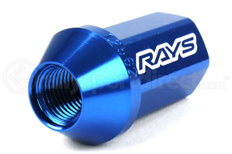 Rays L42 Dura-Nuts Straight Type Lug & Wheel Lock Set - Blue / 12x1.25