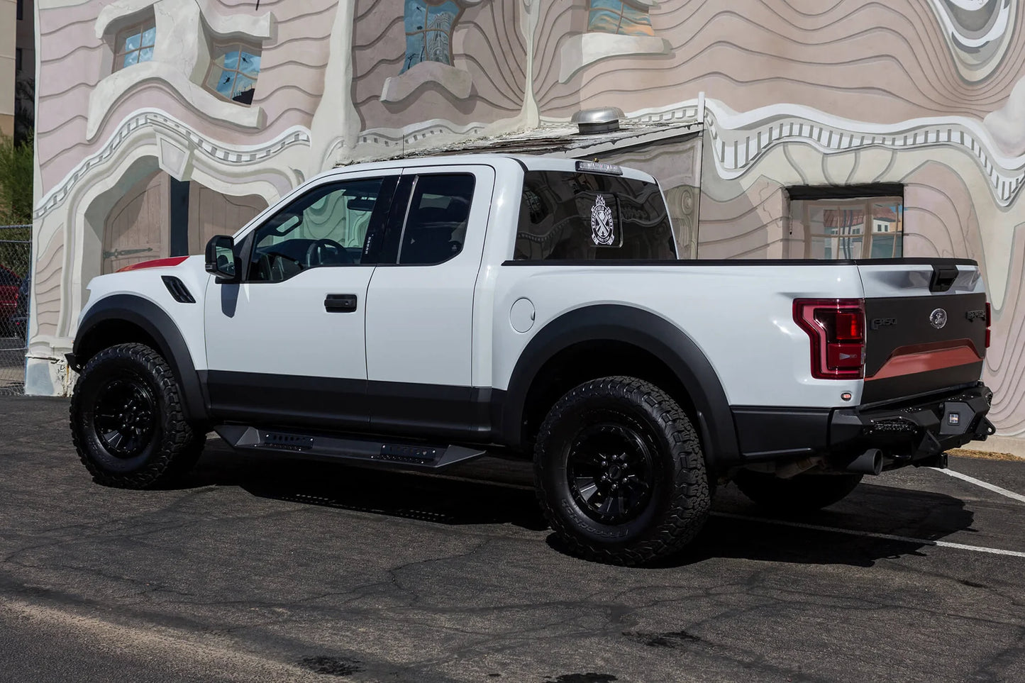 Addictive Desert Designs 17-18 Ford F-150 Raptor HoneyBadger Rear Bumper w/ 10in SR LED Mounts Addictive Desert Designs