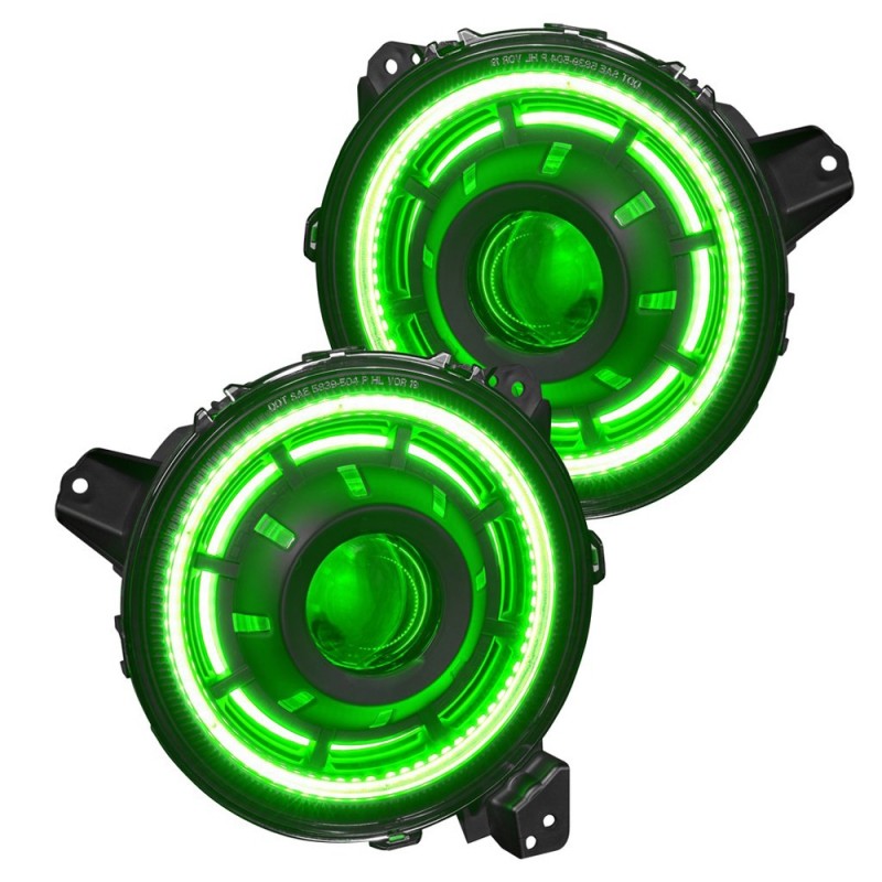 ORACLE LIGHTING OCULUS COLORSHIFT BI-LED PROJECTOR HEADLIGHTS FOR JEEP JL/JT COLORSHIFT - SIMPLE - eliteracefab.com