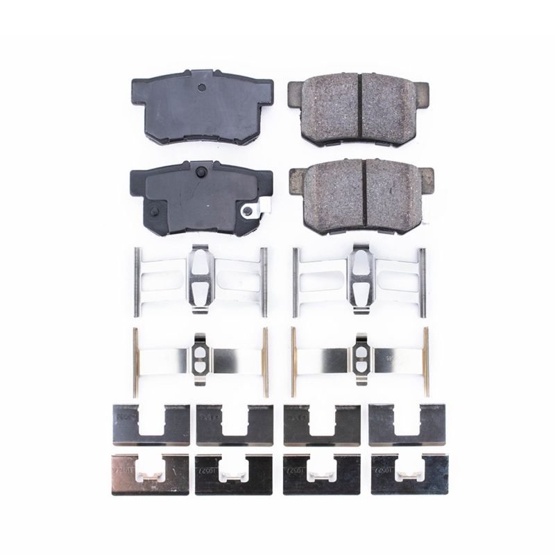 PowerStop 17-537 Z17 Evolution Plus ceramic rear brake pads for select Acura, Honda, and Suzuki vehicles