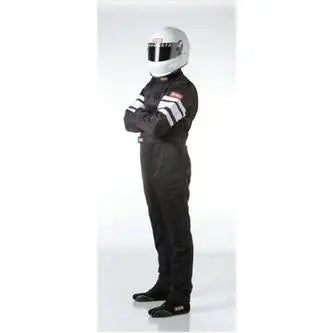 RaceQuip Black SFI-5 Suit - Large - eliteracefab.com